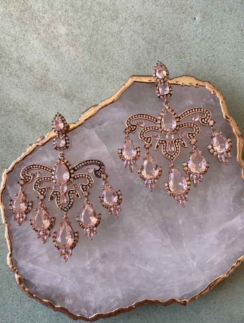 Mikabe - Crystal Morganita Party Earring - MK1422
