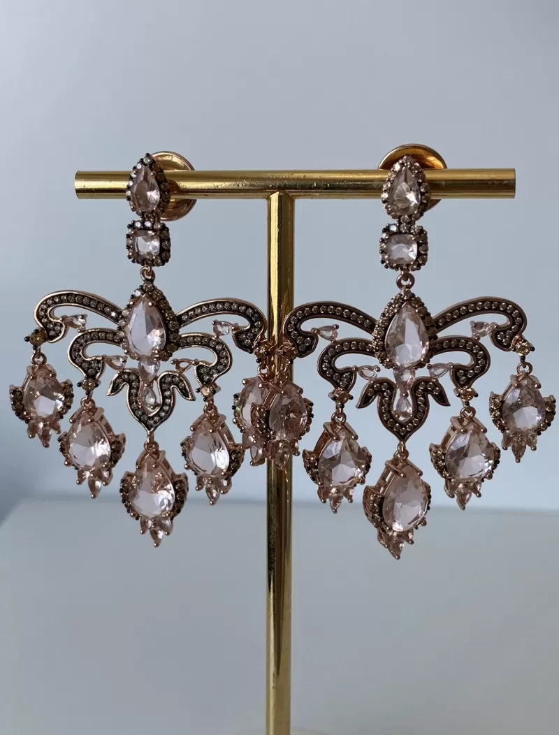 Mikabe - Crystal Morganita Party Earring - MK1422