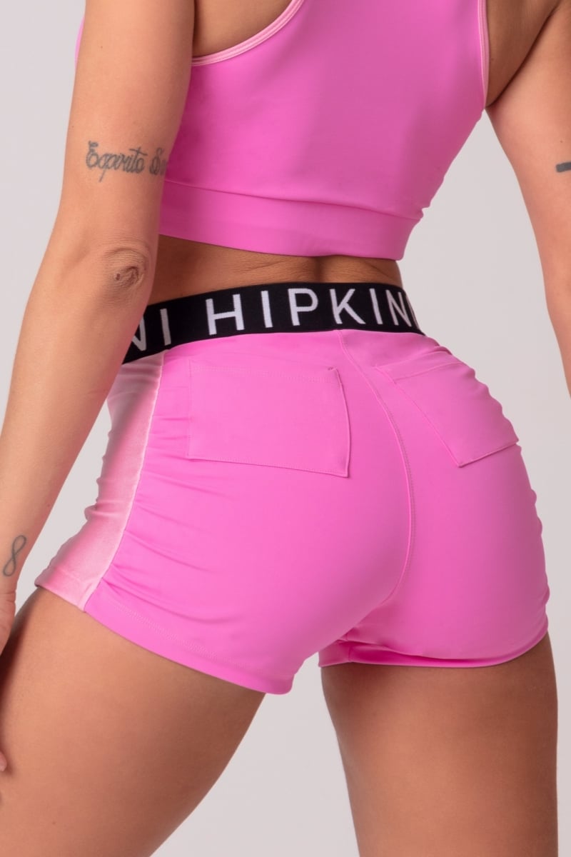 Hipkini - Luxury Fitness Pink Elastic Shorts - 3339702 Hipkini - Luxury Fitness Pink Elastic Shorts - 3339702
