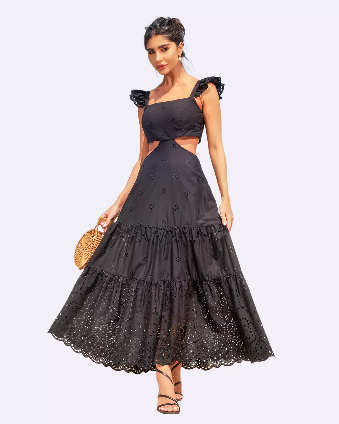 Dot Clothing - Dress Dot Clothing Laise Longuete Open Waist Black - 1727PRET Dot Clothing - Dress Dot Clothing Laise Longuete Open Waist Black - 1727PRET