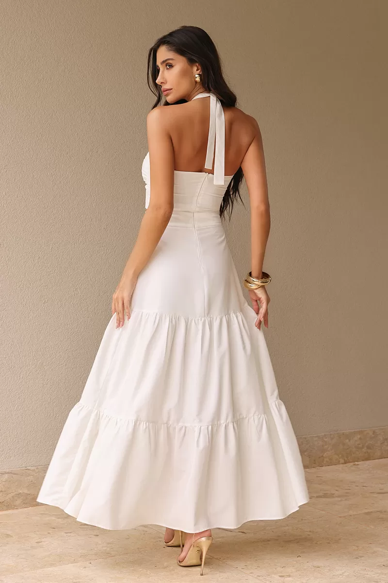 Dot Clothing - Dress Dot Clothing Midi White - 1458OFF Dot Clothing - Dress Dot Clothing Midi White - 1458OFF