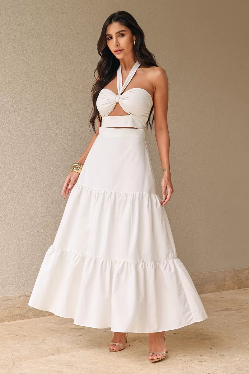 Dot Clothing - Dress Dot Clothing Midi White - 1458OFF Dot Clothing - Dress Dot Clothing Midi White - 1458OFF