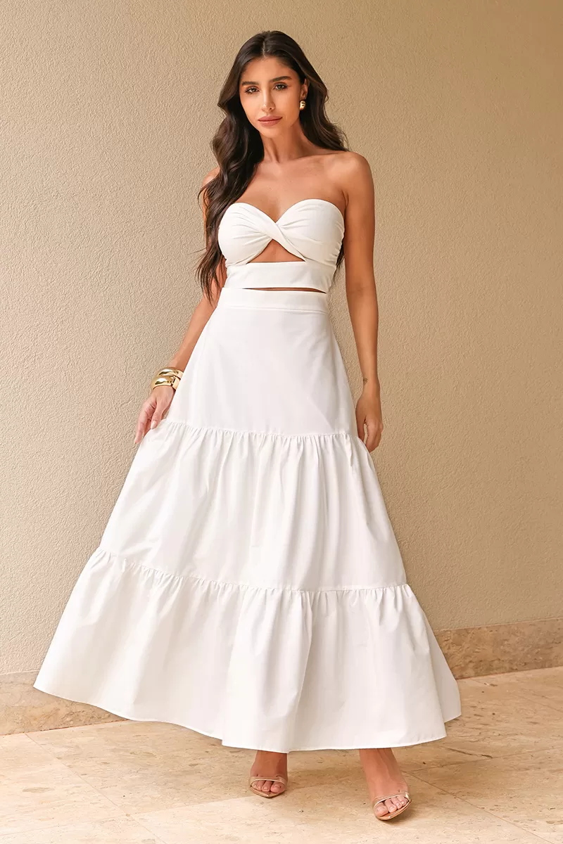 Dot Clothing - Dress Dot Clothing Midi White - 1458OFF Dot Clothing - Dress Dot Clothing Midi White - 1458OFF