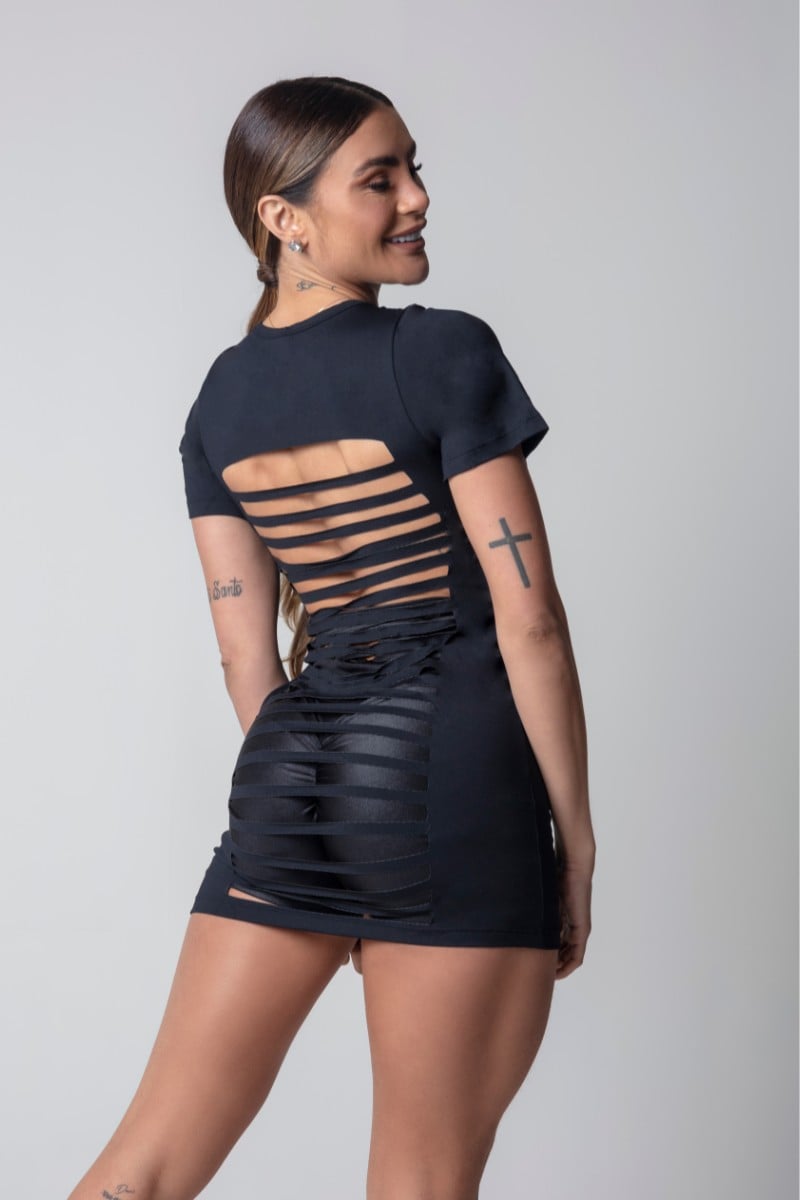 Hipkini - Large T-Shirt Blogger Fitness Black with Silk - 3339745 Hipkini - Large T-Shirt Blogger Fitness Black with Silk - 3339745