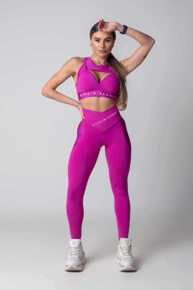 Hipkini - Legging Blogger Fitness Grape with Silk - 3339748 Hipkini - Legging Blogger Fitness Grape with Silk - 3339748