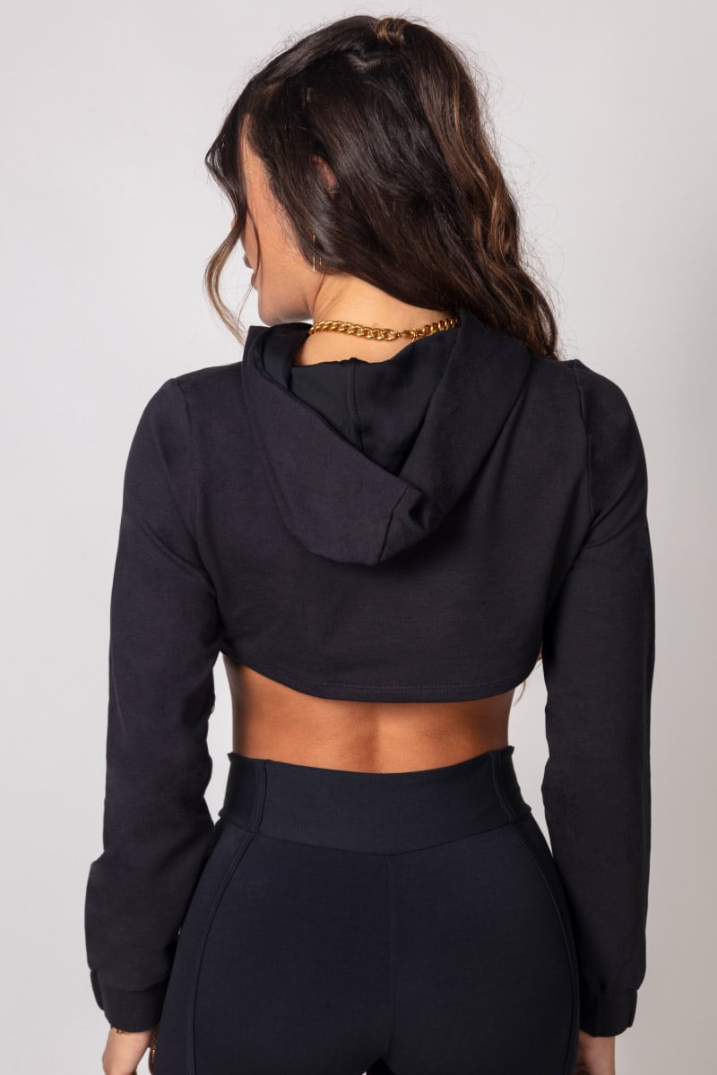 Hipkini - Black Blouse Blogger Fitness Shirt - 3339741