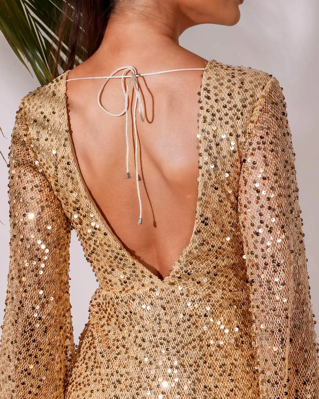 Dot Clothing - Dress Dot Clothing Long in Golden Sequin - 1803DOU Dot Clothing - Dress Dot Clothing Long in Golden Sequin - 1803DOU